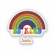 Be Kind LGBTQ Rainbow Positivity  シール (正面)