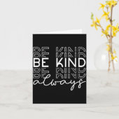Be kind minimalist love kindness positive  カード (黄色い花)