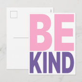Be Kind Motivational Quote シーズンポストカード (正面/裏面)