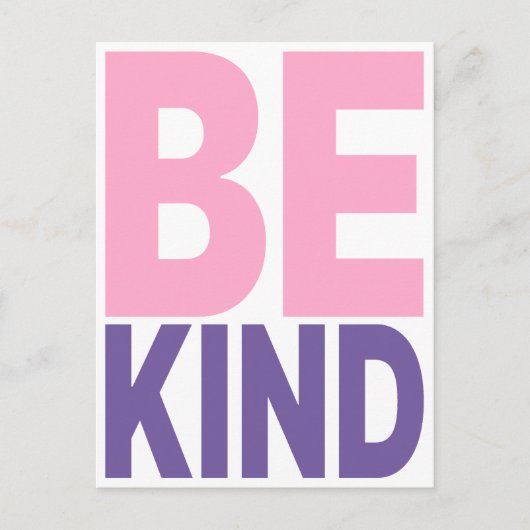 Be Kind Motivational Quote シーズンポストカード (正面)