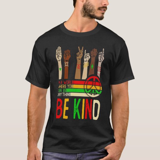 Be Kind Peace Diversity Tシャツ – Unity & Equality (正面)