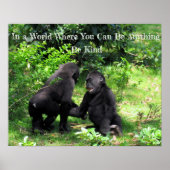 Be Kind Poster - Baby Gorilla Quote Poster ポスター (正面)