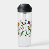 Be Kind Quote Cute Typography ウォーターボトル (背面)