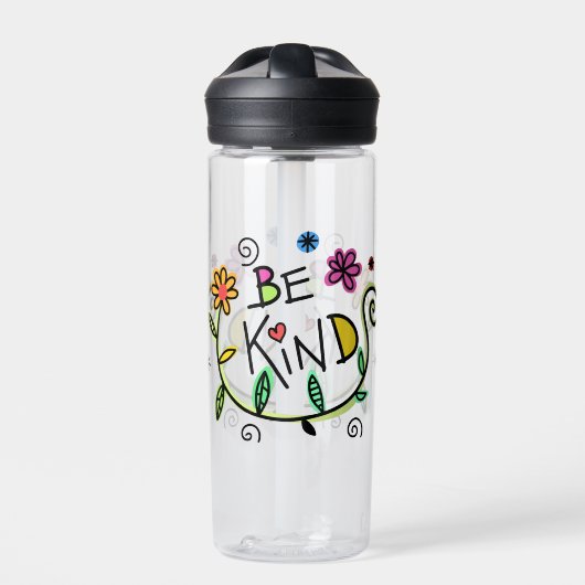 Be Kind Quote Cute Typography ウォーターボトル (正面)