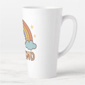 "Be Kind Rainbow - カラフル引用文前向きデザイン" カフェラテマグ (右)