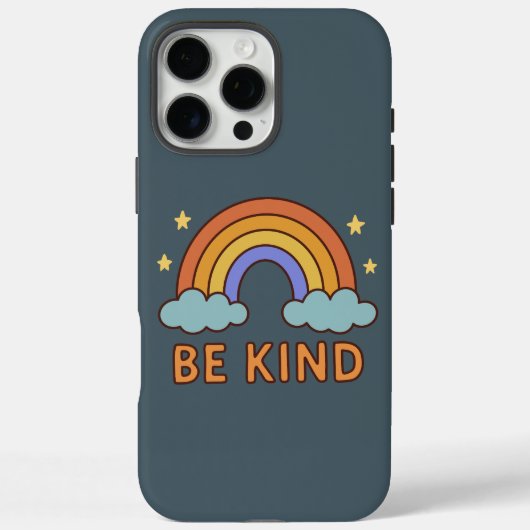 "Be Kind Rainbow - カラフル引用文前向きデザイン" Case-Mate iPhoneケース (裏面)