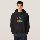 Be Kind Rainbow Cute Fish Teacher Life Back To Sch パーカ (正面フル)