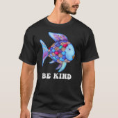 Be Kind Rainbow Fish Teacher Life Teaching Back To Tシャツ (正面)