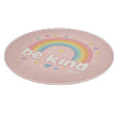 Be Kind – Rainbow Pastel Positivity カッティングボード (角)