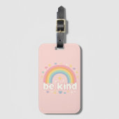 Be Kind – Rainbow Pastel Positivity ラゲッジタグ (正面縦)