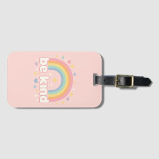 Be Kind – Rainbow Pastel Positivity ラゲッジタグ