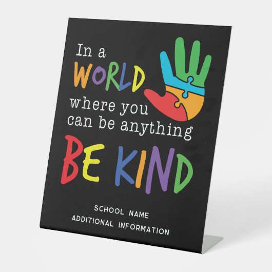  Be Kind School Teacher Classroom 台座サイン (正面)