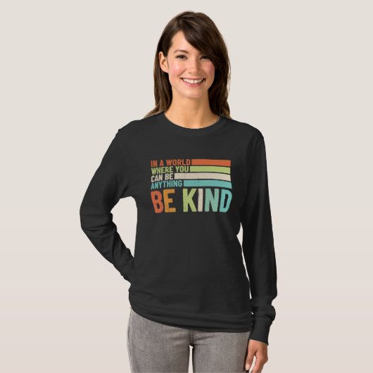 Be Kind Short Sleeve Kindness Graphic Cute Be Kind Tシャツ (正面フル)