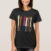 Be Kind Sign Language Hand Talking LGBT Bisexual P Tシャツ (正面)