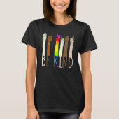 Be Kind Sign Language Hand Talking LGBT Gay Les Pr Tシャツ (正面)