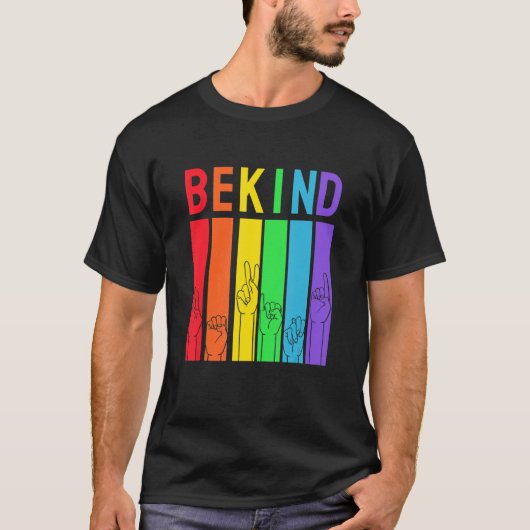 Be Kind Sign Language Hand Talking Teachers Interp Tシャツ (正面)