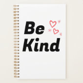 "Be Kind" Spiral Notebook プランナー手帳 (正面)