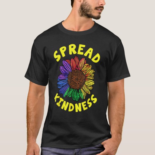 Be Kind Spread Kindness Flower Colorfull Tシャツ (正面)