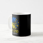 Be Kind Sunflower Peace Love Ukraine Stand With Uk コーヒーマグカップ (正面左)