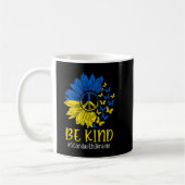 Be Kind Sunflower Peace Love Ukraine Stand With Uk コーヒーマグカップ (左)