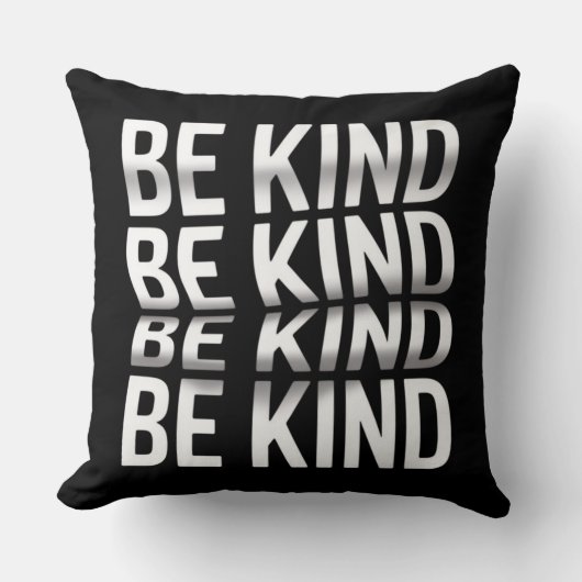 Be Kind Throw Pillow – Positive Affirmation  クッション (正面)