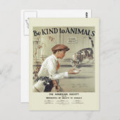 Be Kind to Animals USAヴィンテージポストカード#2 ポストカード (正面/裏面)