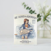 Be Kind to Animals USAヴィンテージ ポストカード (スタンド正面)