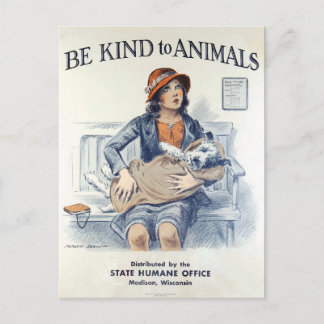 Be Kind to Animals USAヴィンテージ ポストカード