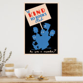 Be Kind to Books Club - WPA ポスター (キッチン)