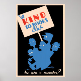 Be Kind to Books Club - WPA ポスター