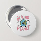 Be Kind to Our Planet 💚 缶バッジ (正面&裏面)