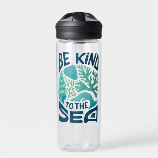Be Kind to the Sea – Ocean Conservation Eco Design ウォーターボトル (正面)
