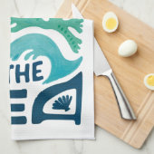 Be Kind to the Sea – Ocean Conservation Eco Design キッチンタオル (四つ折り)
