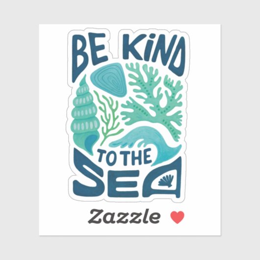 Be Kind to the Sea – Ocean Conservation Eco Design シール (シート)