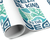 Be Kind to the Sea – Ocean Conservation Eco Design ラッピングペーパー (ロールコーナー)