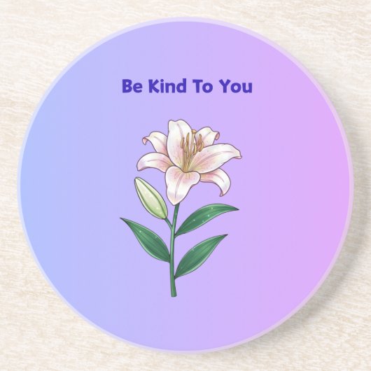 Be Kind To You Lily Self-Care コースター (正面)