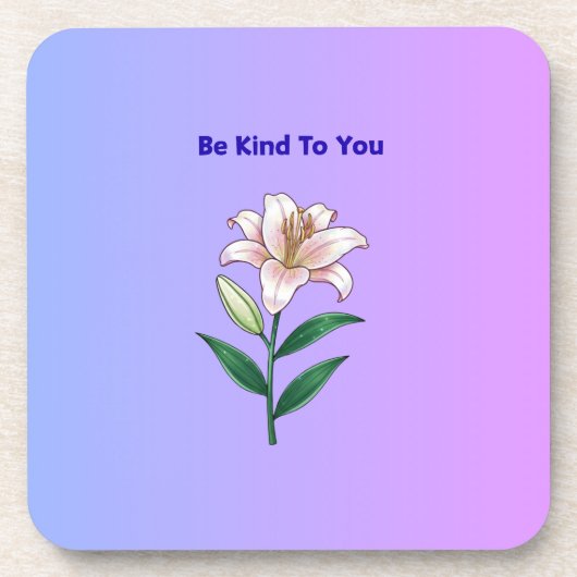 Be Kind To You Lily Self-Care  コースター (正面)