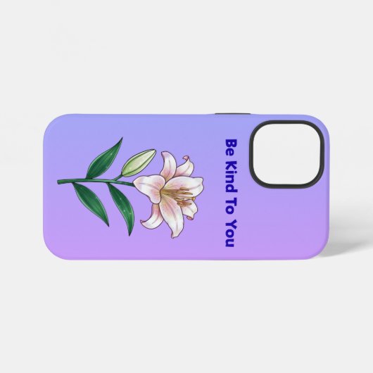 Be Kind To You Lily Self-Care Phone Case iPhoneケース (裏面横)
