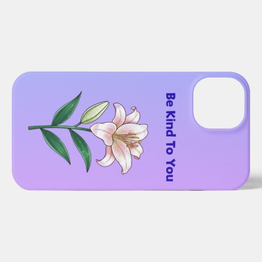 Be Kind To You Lily Self-Care Phone Case iPhoneケース (裏面横)