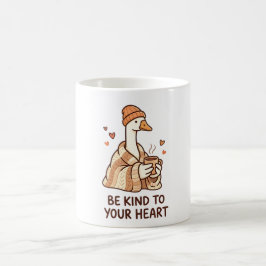 Be Kind to Your Heart – Cute Goose Cozy Coffee Mug コーヒーマグカップ
