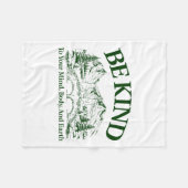 Be Kind To Your Mind Body And Earth Motivation  フリースブランケット (正面(横))