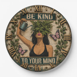 Be Kind to Your Mind Funny Gardening Plant Lover ペーパープレート