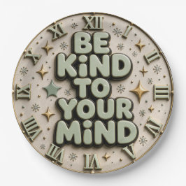 Be Kind to Your Mind Mental Health Inspirational ペーパープレート