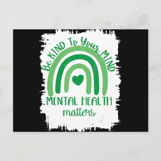 Be Kind To Your Mind,Mental Health Matters, Autism ポストカード (正面)