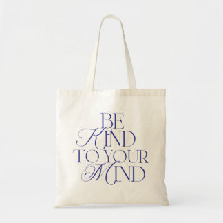 Be Kind to Your Mind Tote Bag Navy Blue トートバッグ