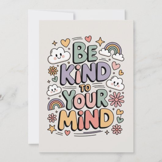Be Kind to Yourself, Motivational, Positive Quote 招待状 (正面)