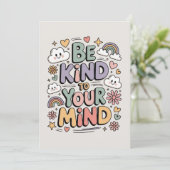 Be Kind to Yourself, Motivational, Positive Quote 招待状 (スタンド正面)