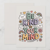 Be Kind to Yourself, Motivational, Positive Quote 招待状 (正面/裏面)