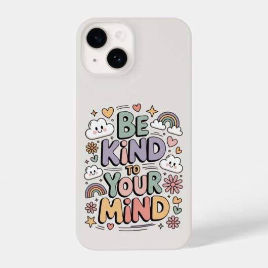 Be Kind to Yourself, Motivational, Positive Quote iPhoneケース (裏面)