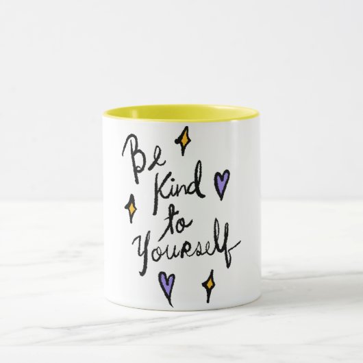 Be Kind to Yourself Motivational Quote Coffee Mug マグカップ (中央)